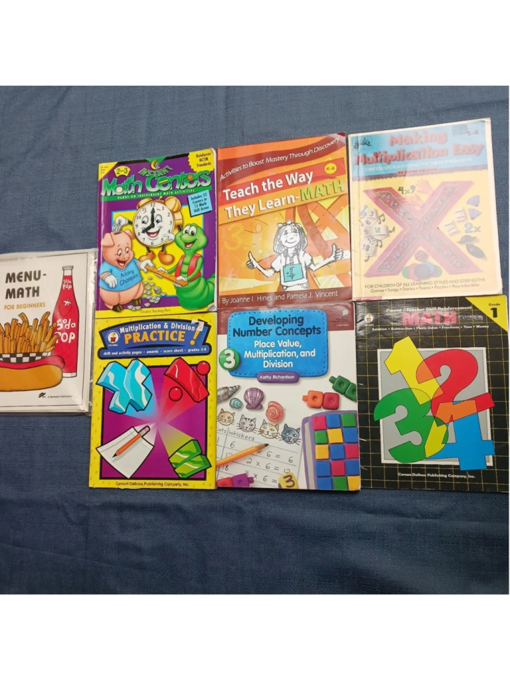 Homeschool Teachers Aid Math Early Education Grades K-6 Bundle Of 7 Mathematics